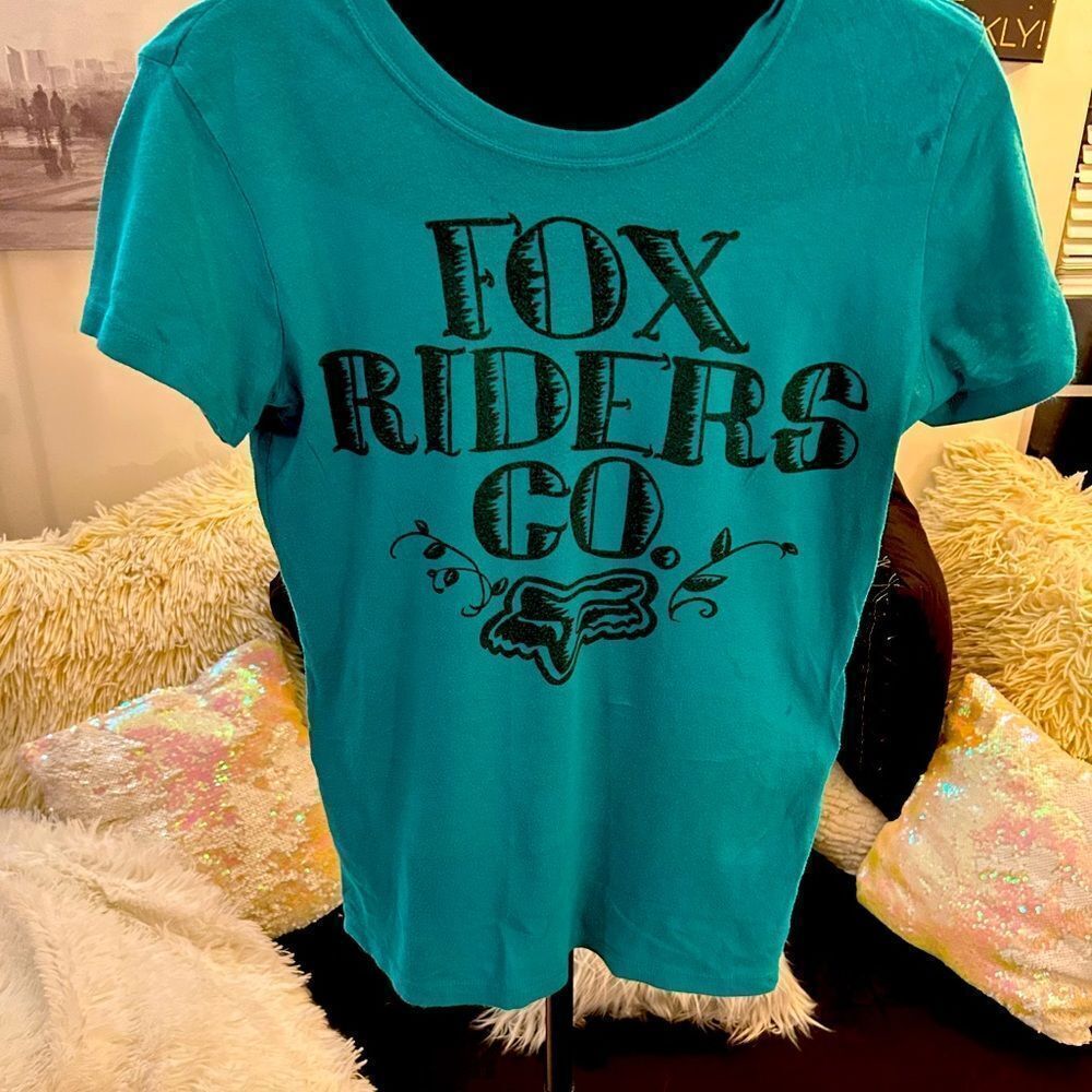 Fox Riders Co Teal T-Shirt
